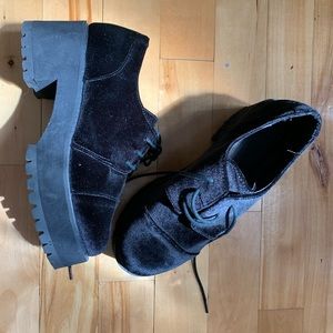 Asos velvet platform